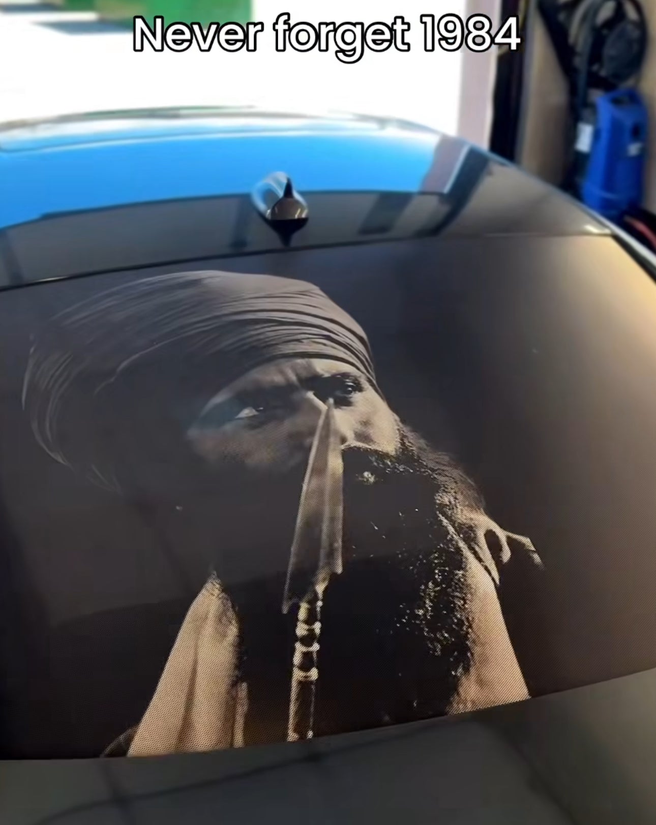 Sant jarnail singh back glass stiker