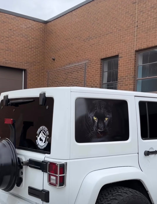 BLACK PANTHER STICKER FOR JEEP