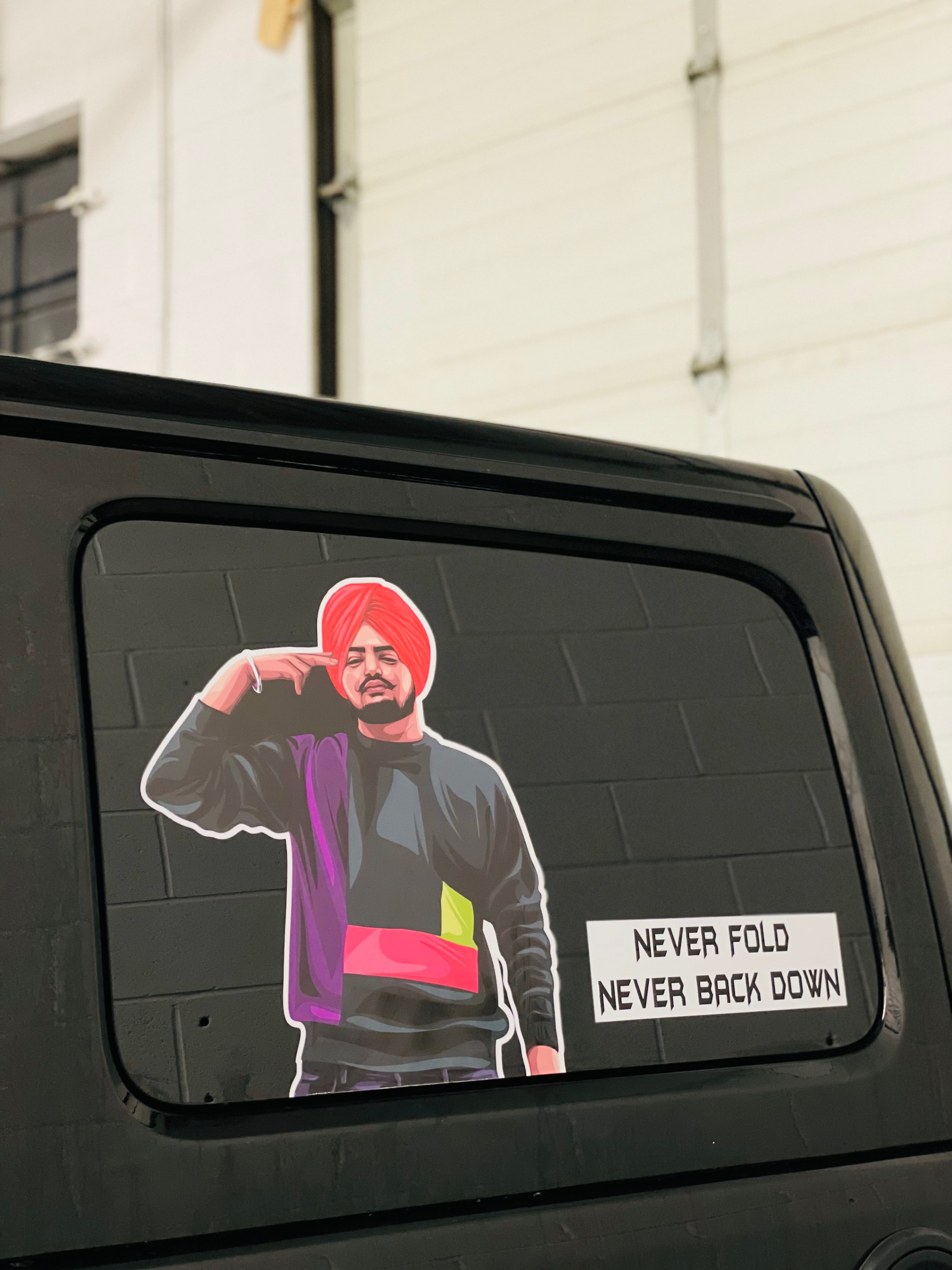 Sidhu Never Fold Never Back Down – BTOWNSTICKERS